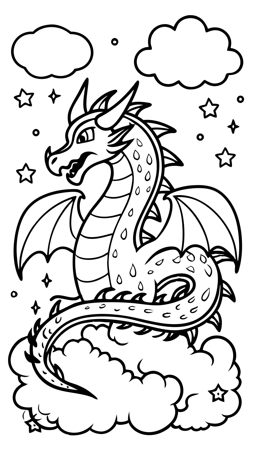 Páginas para colorear para adultos Dragones